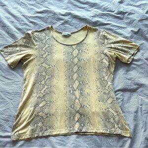 Gerry weber short sleeve top size large - L, stunning Snake Print Women's Top